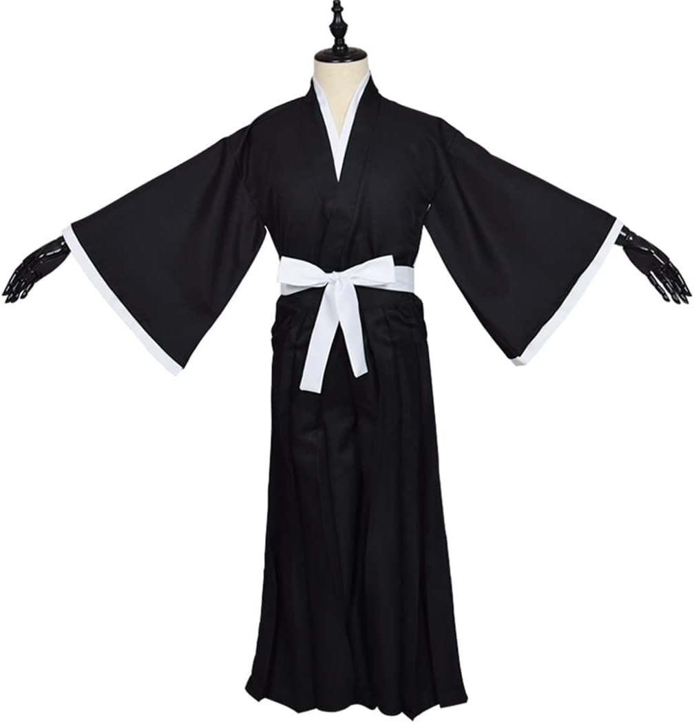 Cosfaire Adult Anime Black Robe Cloak Cosplay costumes Japanese Traditional Samurai Uniform Kimono outfit Halloween outfits - View 2