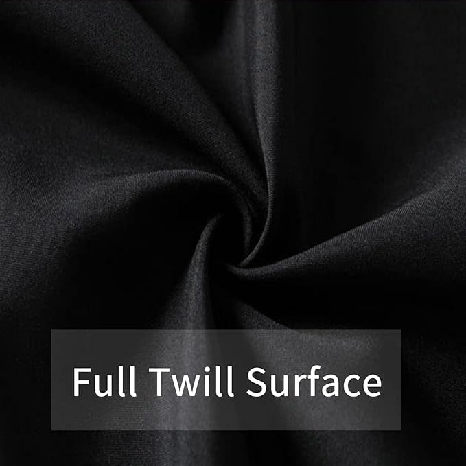 Close-up of the black fabric texture used for the wizard robe