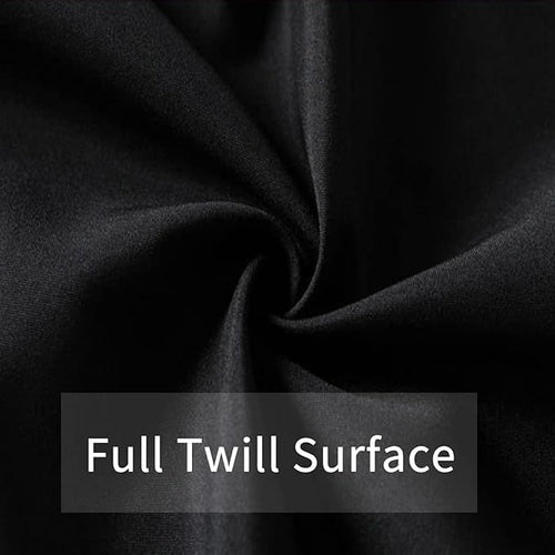 Close-up of the black fabric texture used for the wizard robe