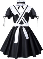 Cosfaire Kawaii French Maid Lolita Cosplay Costume Set with Cat Ears, Apron & Accessories - View 4