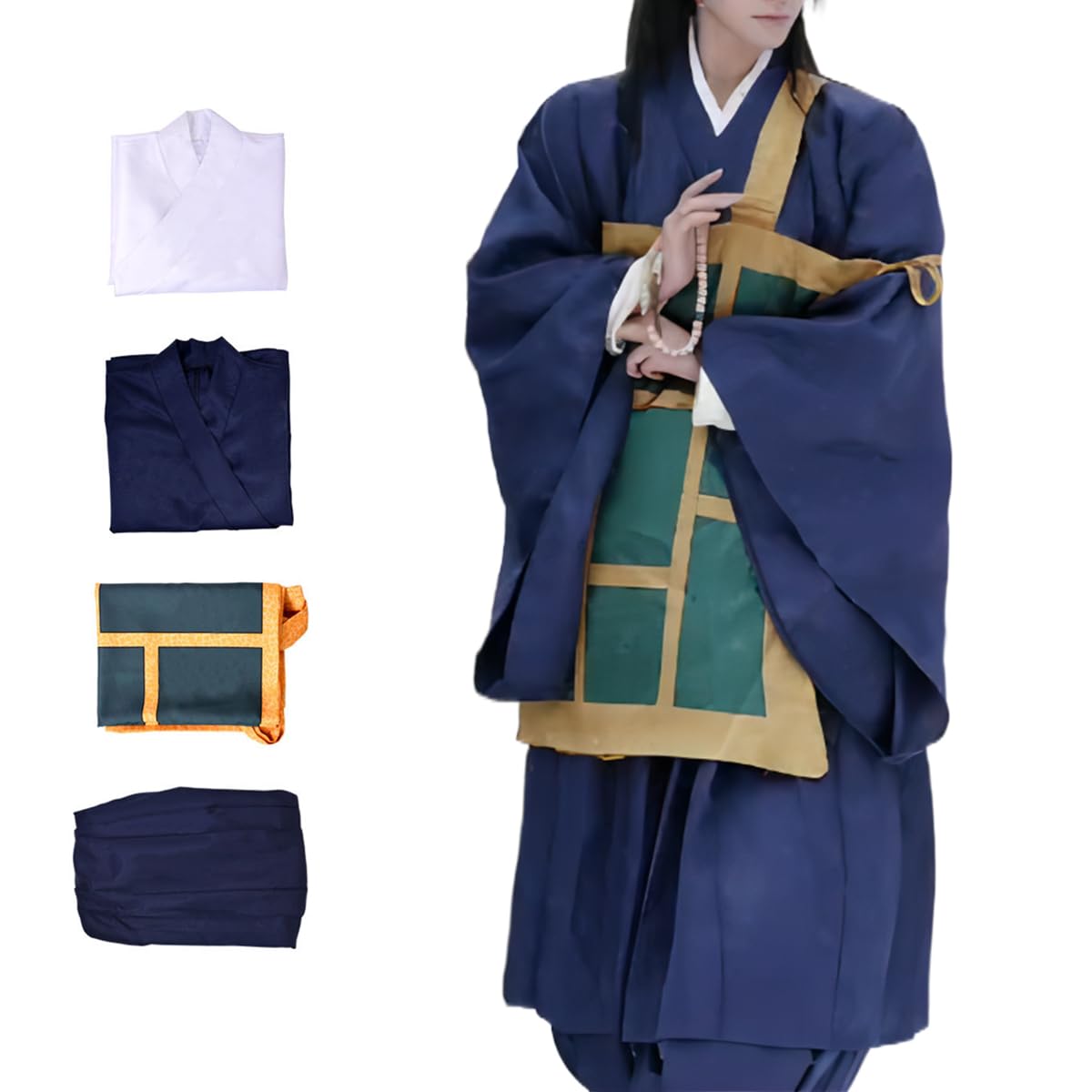 Cosfaire Anime Geto Cosplay Kimono Outfits Full set with Printed Cassock Easter and Halloween Costume For Adult - View 8