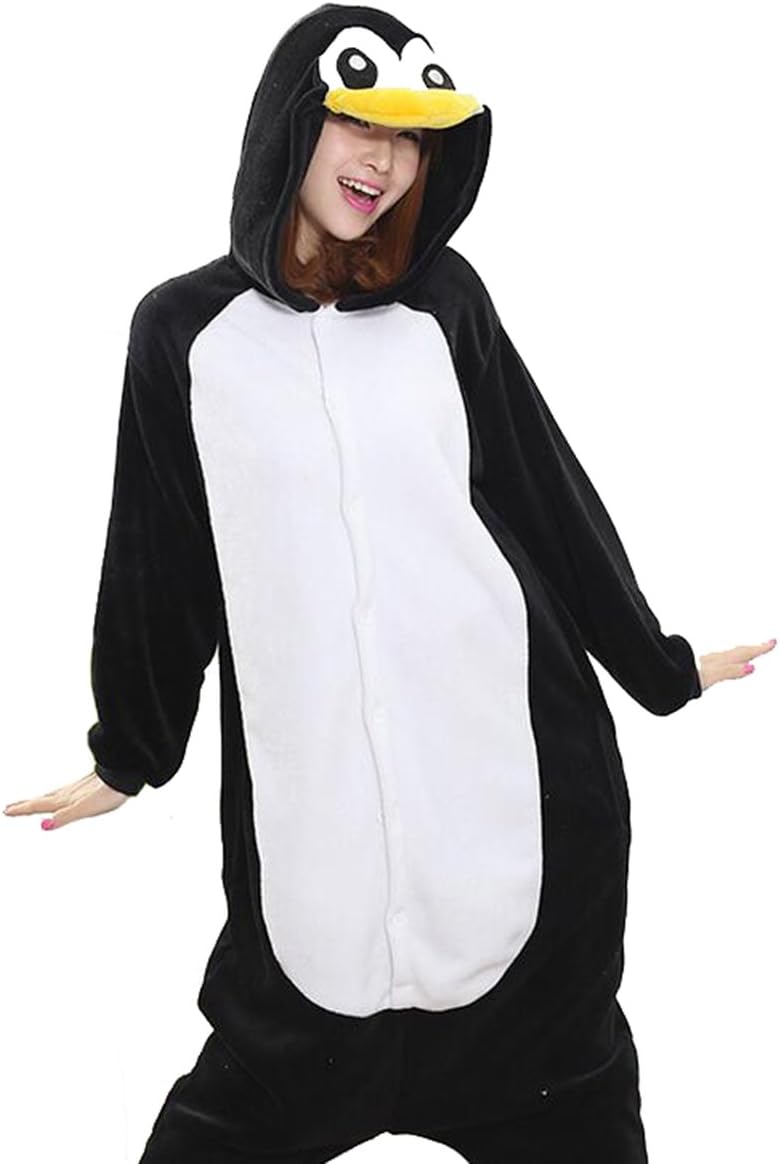 Cosfaire Unisex Penguin Onesies Adult One Piece Animal Pajamas Cosplay Costume - View 5