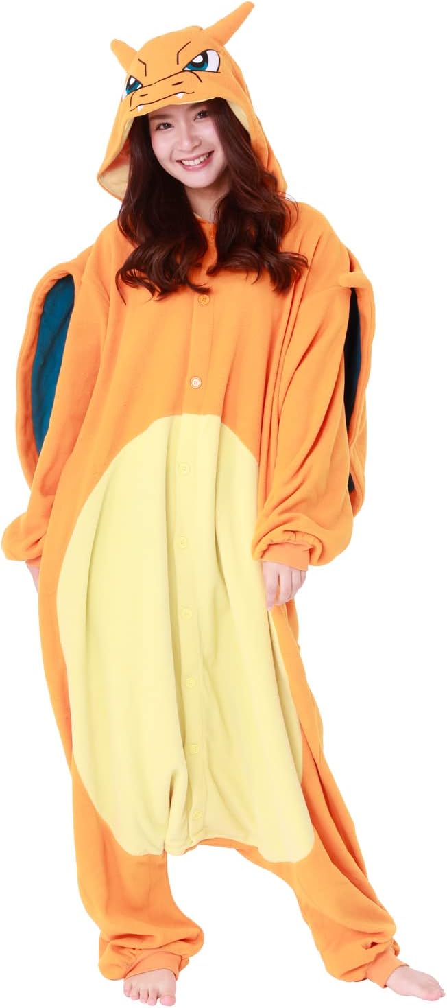 Cosfaire Pokemon Charizard Kigurumi Onesie - Adult Halloween, Cosplay, Loungewear - Ultra Soft & Cozy - Unisex