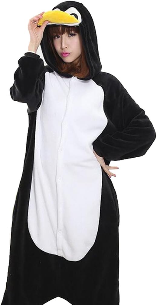 Cosfaire Unisex Penguin Onesies Adult One Piece Animal Pajamas Cosplay Costume - View 2