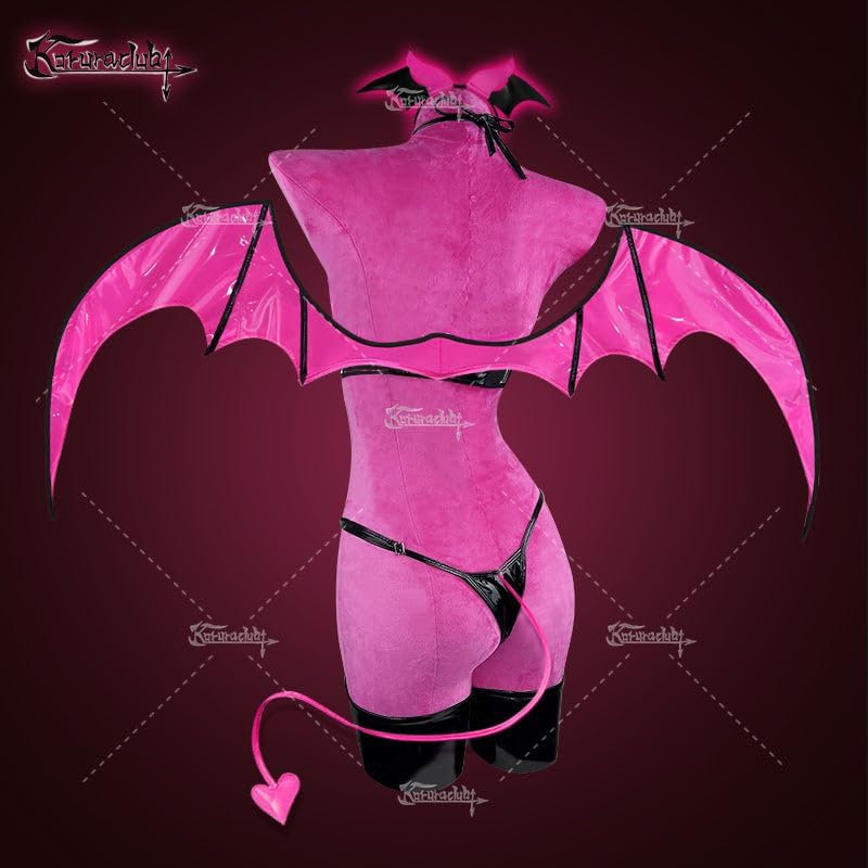 Cosfaire Succubus Costume PU Devil Cosplay Lingerie Set - View 2