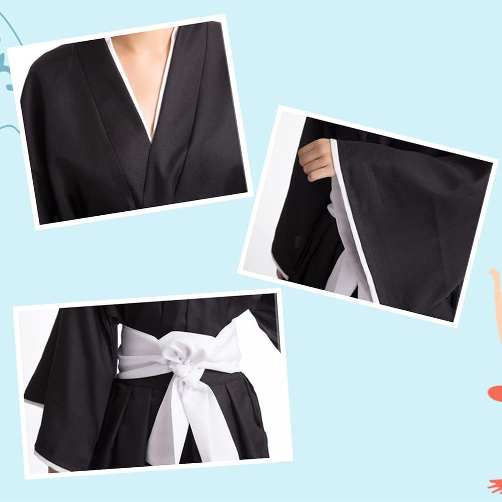 Cosfaire Adult Anime Black Robe Cloak Cosplay costumes Japanese Traditional Samurai Uniform Kimono outfit Halloween outfits - View 5