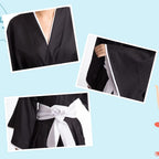Cosfaire Adult Anime Black Robe Cloak Cosplay costumes Japanese Traditional Samurai Uniform Kimono outfit Halloween outfits - View 5