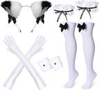 Cosfaire Kawaii French Maid Lolita Cosplay Costume Set with Cat Ears, Apron & Accessories - View 5