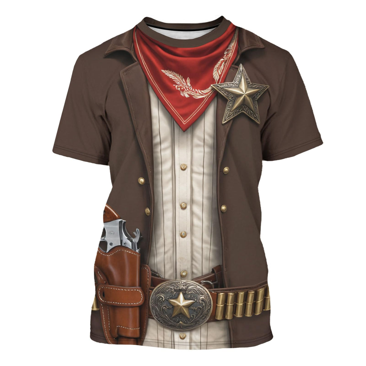 Cosfaire Anime Pirate Captain Tee Tuxedo T-Shirt Funny Cosplay Costume Tee Crewneck Short Sleeve Casual Top Unisex - View 10