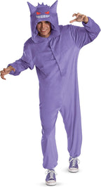 Cosfaire Pokemon Gengar Costume, Gengar Pokemon Costume with Hooded Jumpsuit for Adults - View 5