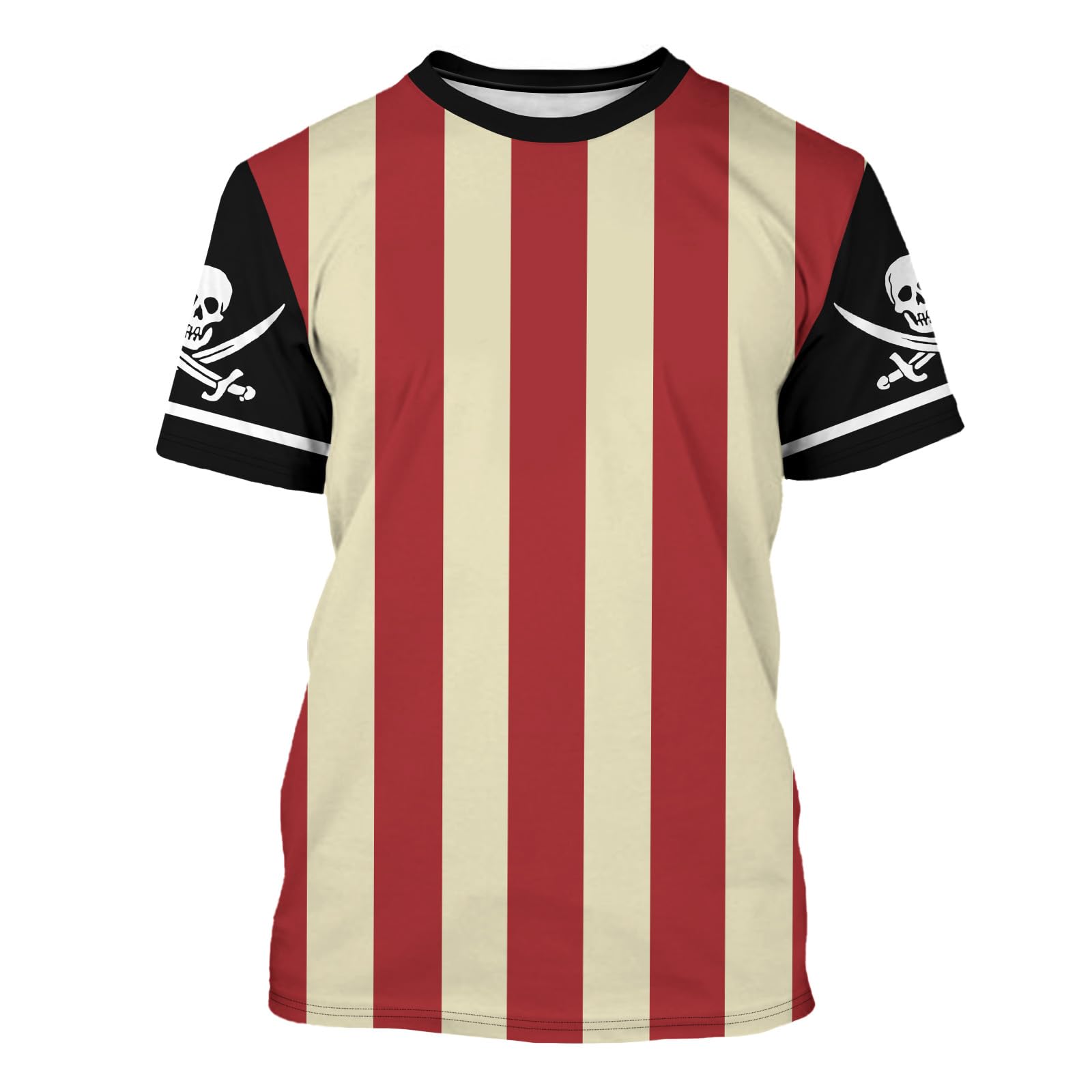 Cosfaire Anime Pirate Captain Tee Tuxedo T-Shirt Funny Cosplay Costume Tee Crewneck Short Sleeve Casual Top Unisex - View 14