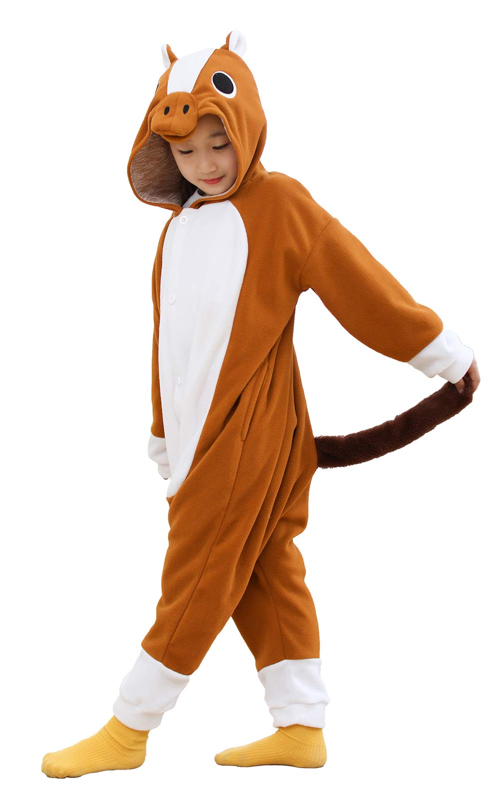 Cosfaire Unisex Kids Onesie Animal Cosplay One-Piece Pajamas Christmas Halloween Costumes Pink Pig - View 11