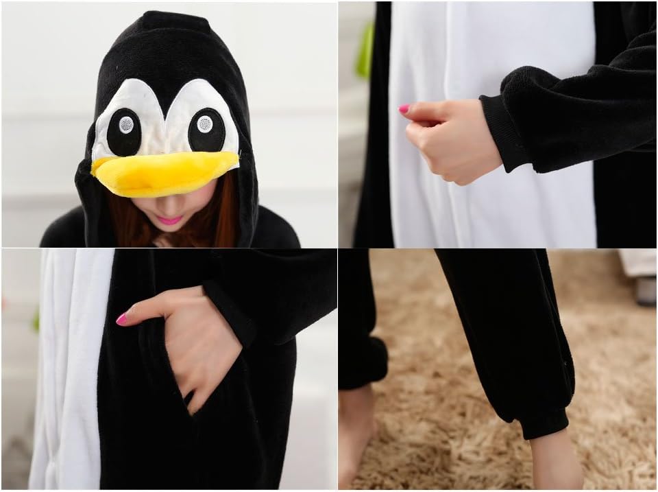 Cosfaire Unisex Penguin Onesies Adult One Piece Animal Pajamas Cosplay Costume - View 6
