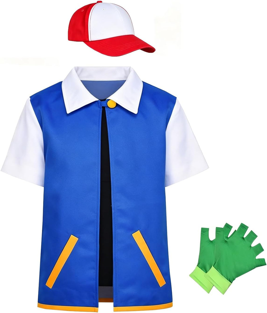 Cosfaire Adult Kids Costume Hoodie Halloween Cosplay Jacket Shirt Gloves Hat Sets for Trainer