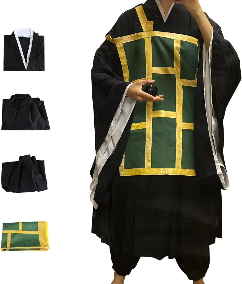 Cosfaire Anime Geto Cosplay Kimono Outfits Full set with Printed Cassock Easter and Halloween Costume For Adult