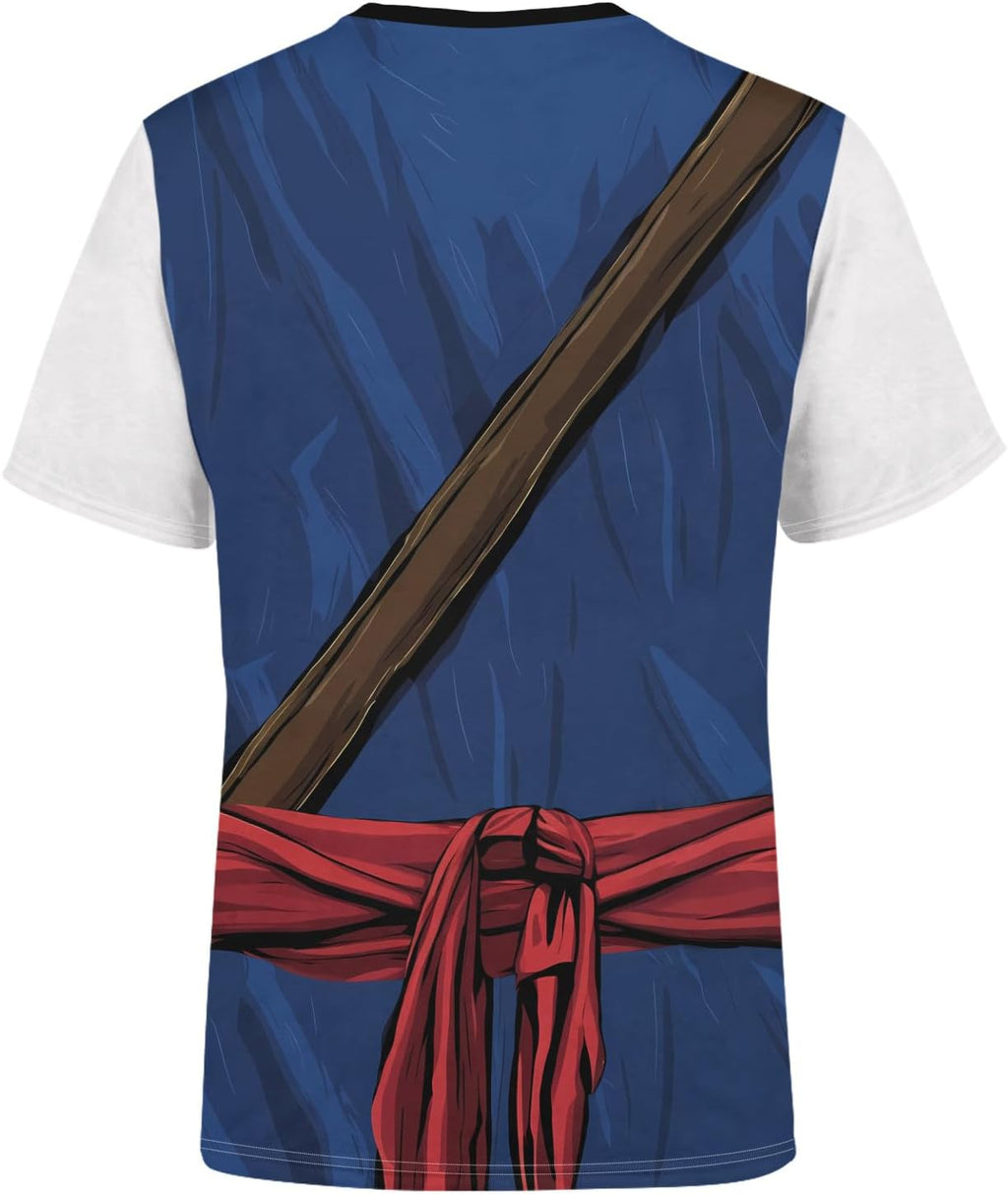 Cosfaire Anime Pirate Captain Tee Tuxedo T-Shirt Funny Cosplay Costume Tee Crewneck Short Sleeve Casual Top Unisex - View 5