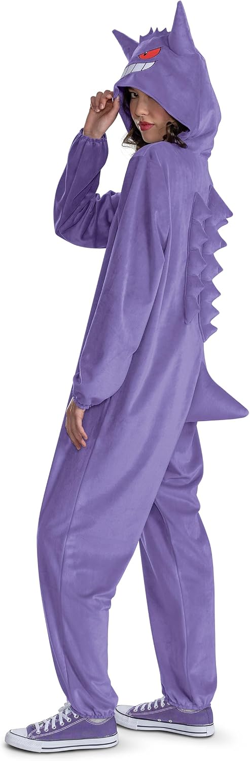 Cosfaire Pokemon Gengar Costume, Gengar Pokemon Costume with Hooded Jumpsuit for Adults - View 4