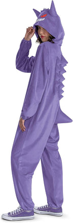 Cosfaire Pokemon Gengar Costume, Gengar Pokemon Costume with Hooded Jumpsuit for Adults - View 4