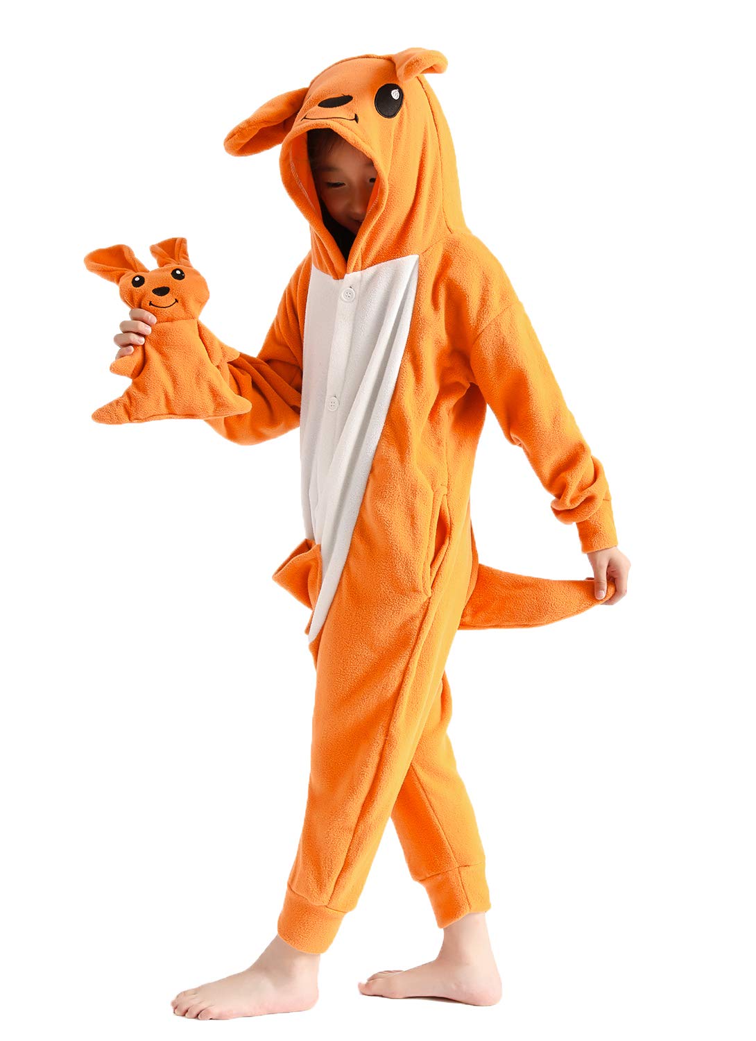 Cosfaire Unisex Kids Onesie Animal Cosplay One-Piece Pajamas Christmas Halloween Costumes Pink Pig - View 12