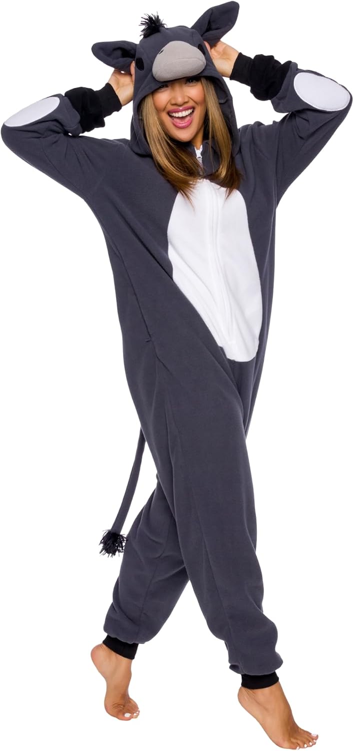 Cosfaire Slim Fit Adult Onesie - Animal Costume - Plush Unisex Halloween One Piece Cosplay Suit for Women and Men - View 6