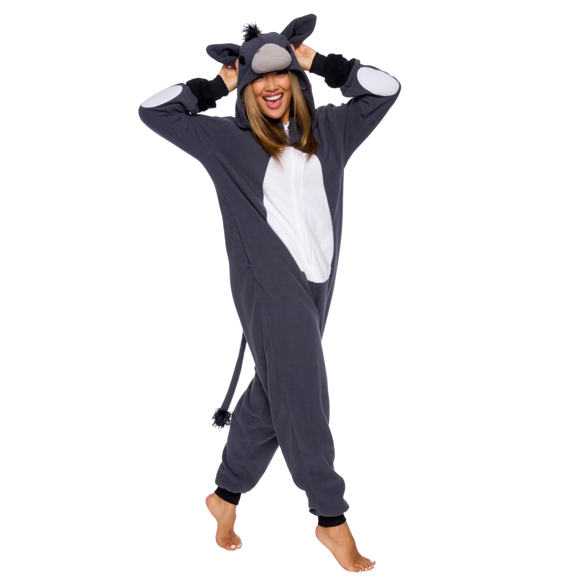 Cosfaire Slim Fit Adult Onesie - Animal Costume - Plush Unisex Halloween One Piece Cosplay Suit for Women and Men - View 27
