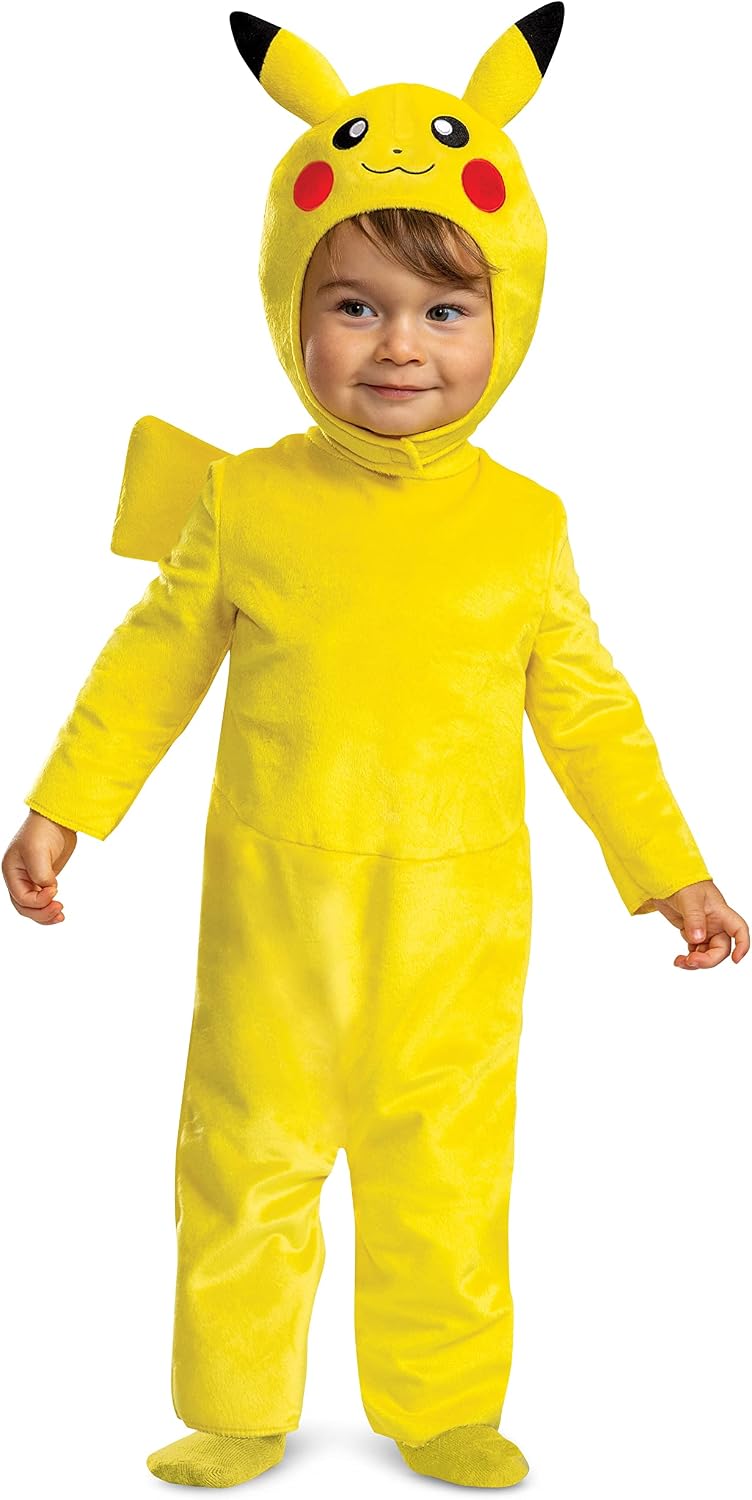 Cosfaire Pikachu Costume Romper, Pokemon Toddler Outfit and Headpiece - View 5