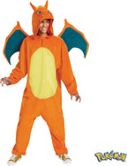Cosfaire Charizard Costume, Deluxe Pokemon Halloween Costume with Hood and Wings, Adult Size - View 2