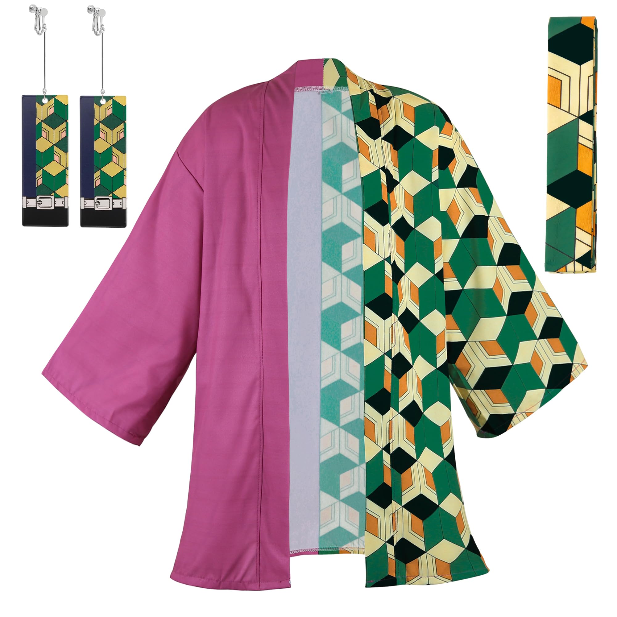 Cosfaire Anime Robes Tanjiro Cosplay Costume Zenitsu Kimono - View 13