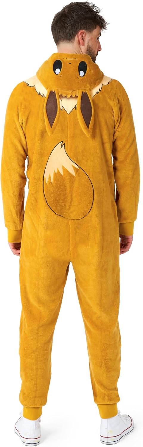 Cosfaire Adult Unisex Onesie - Pokemon One-piece Pajamas - Loose Fit - Including Pockets - Yellow - View 2