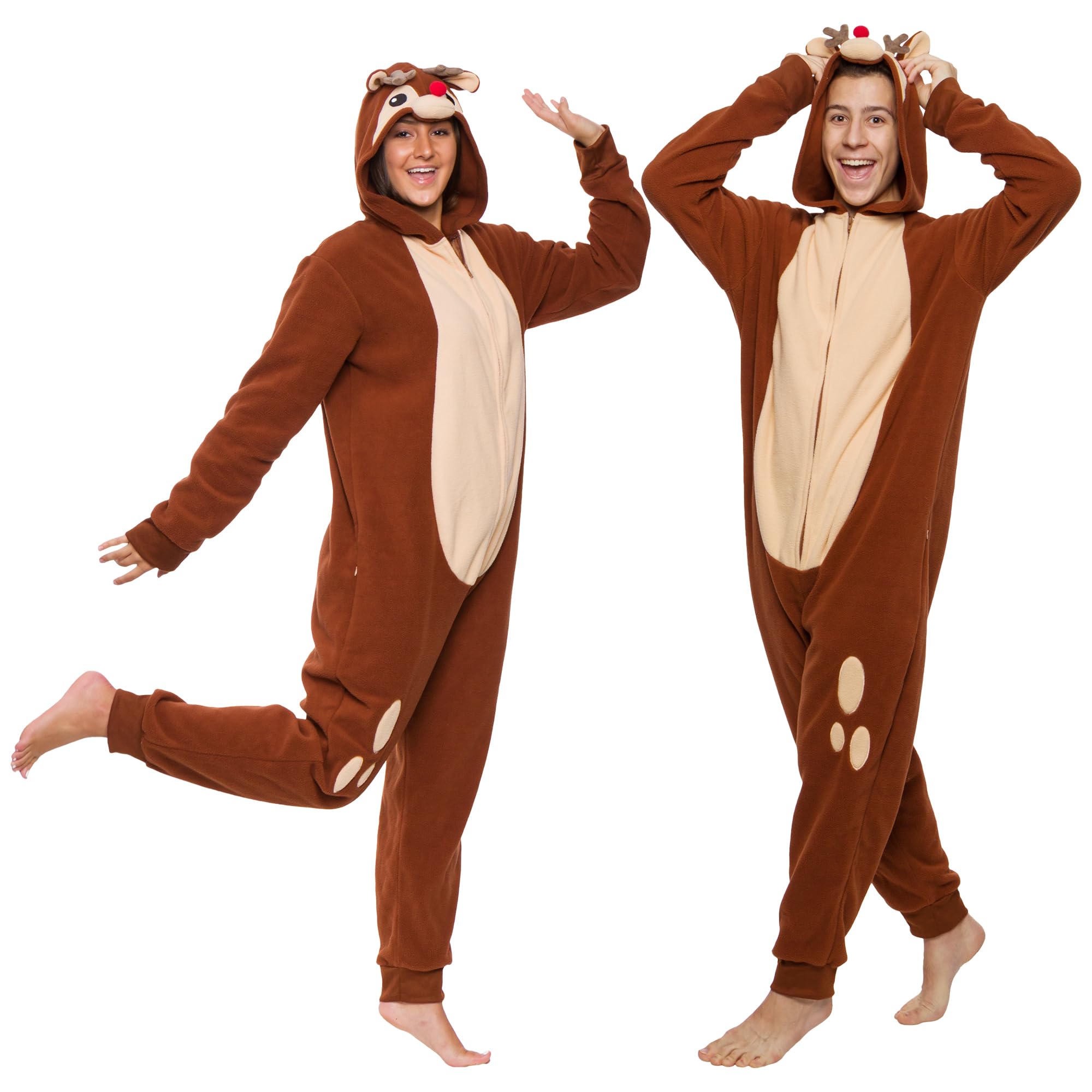 Cosfaire Slim Fit Adult Onesie - Animal Costume - Plush Unisex Halloween One Piece Cosplay Suit for Women and Men - View 43