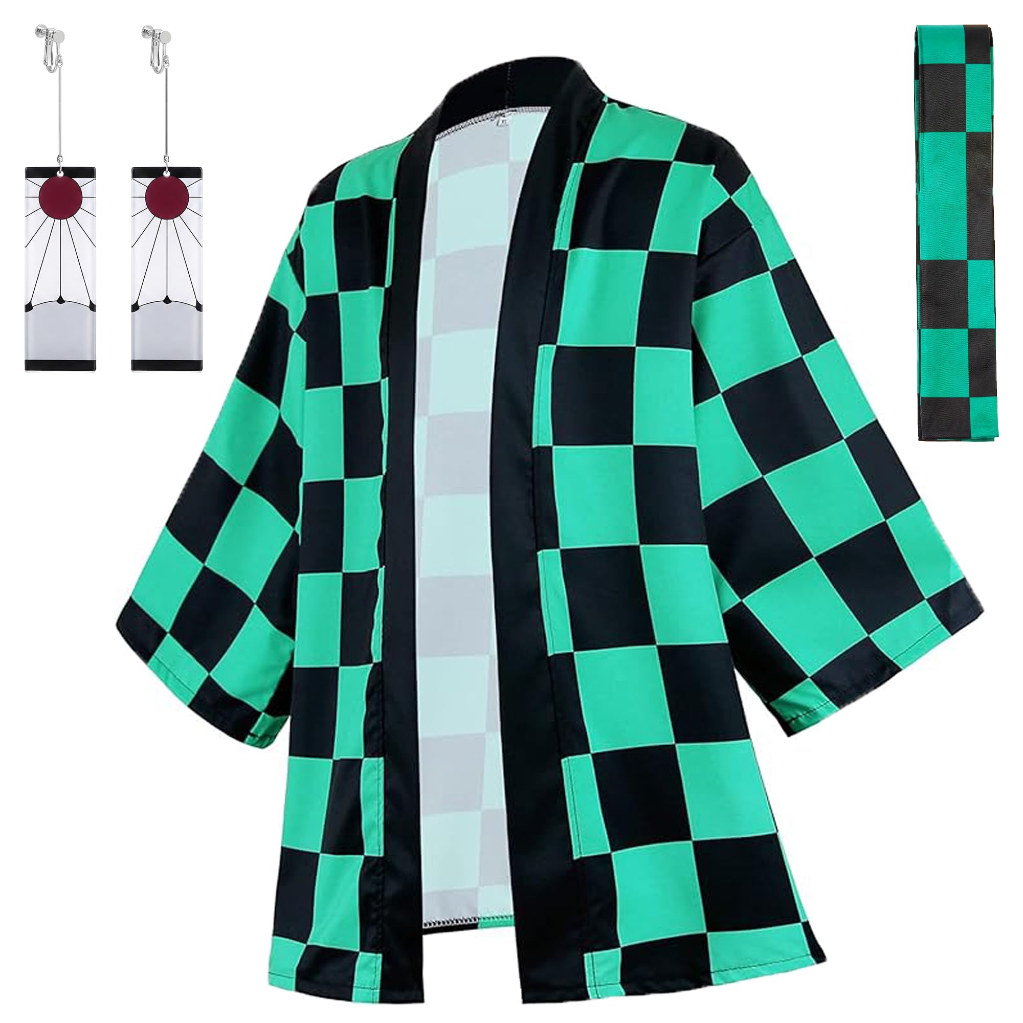 Cosfaire Anime Robes Tanjiro Cosplay Costume Zenitsu Kimono - View 11