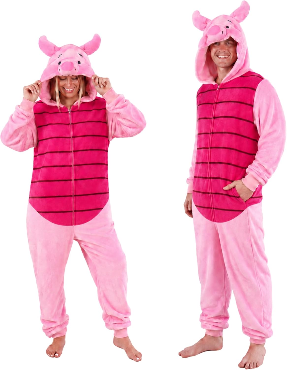 Cosfaire Slim Fit Adult Onesie - Animal Costume - Plush Unisex Halloween One Piece Cosplay Suit for Women and Men