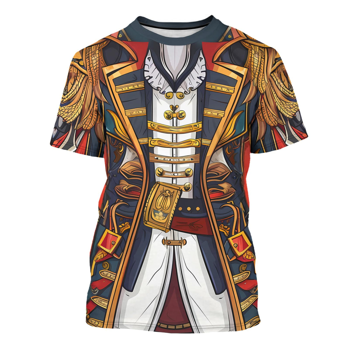 Cosfaire Anime Pirate Captain Tee Tuxedo T-Shirt Funny Cosplay Costume Tee Crewneck Short Sleeve Casual Top Unisex - View 19