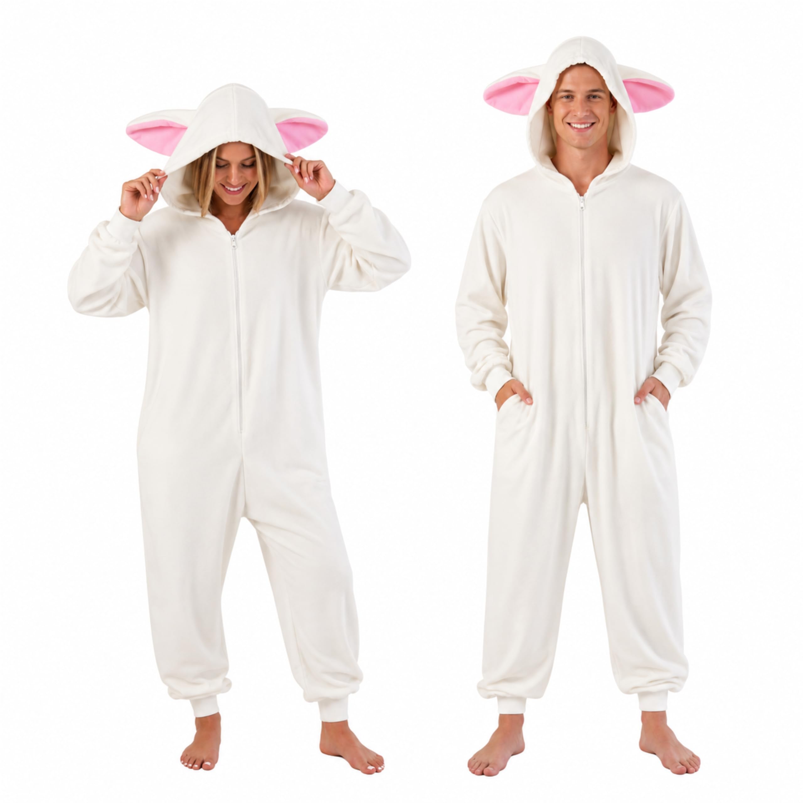 Cosfaire Slim Fit Adult Onesie - Animal Costume - Plush Unisex Halloween One Piece Cosplay Suit for Women and Men - View 30