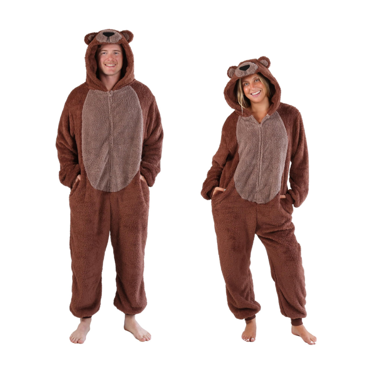 Cosfaire Slim Fit Adult Onesie - Animal Costume - Plush Unisex Halloween One Piece Cosplay Suit for Women and Men - View 11