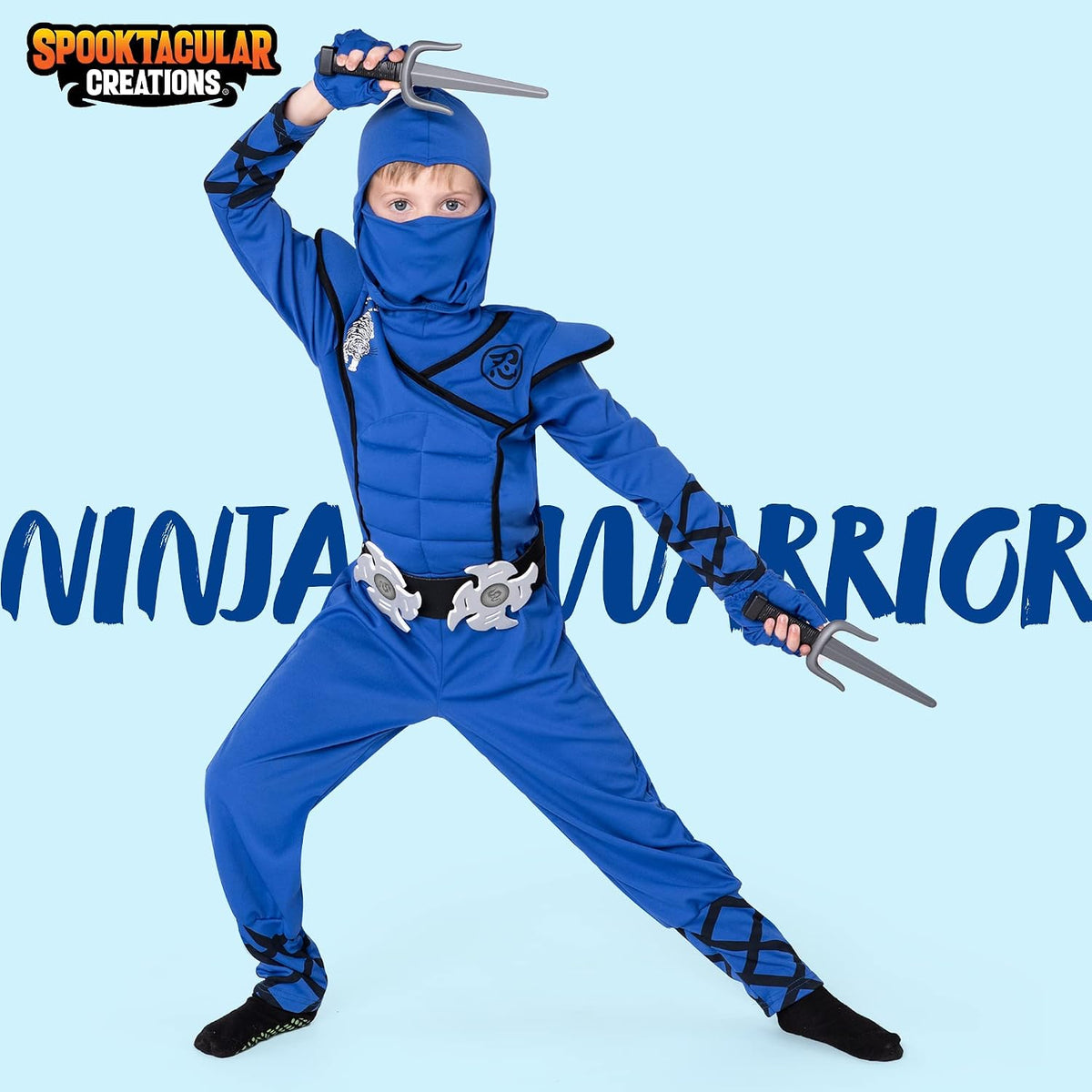 Cosfaire Halloween Ninja Costume, Ninja Outfit Set for Kids, Halloween Costumes for Boys Dress Up Party - View 2