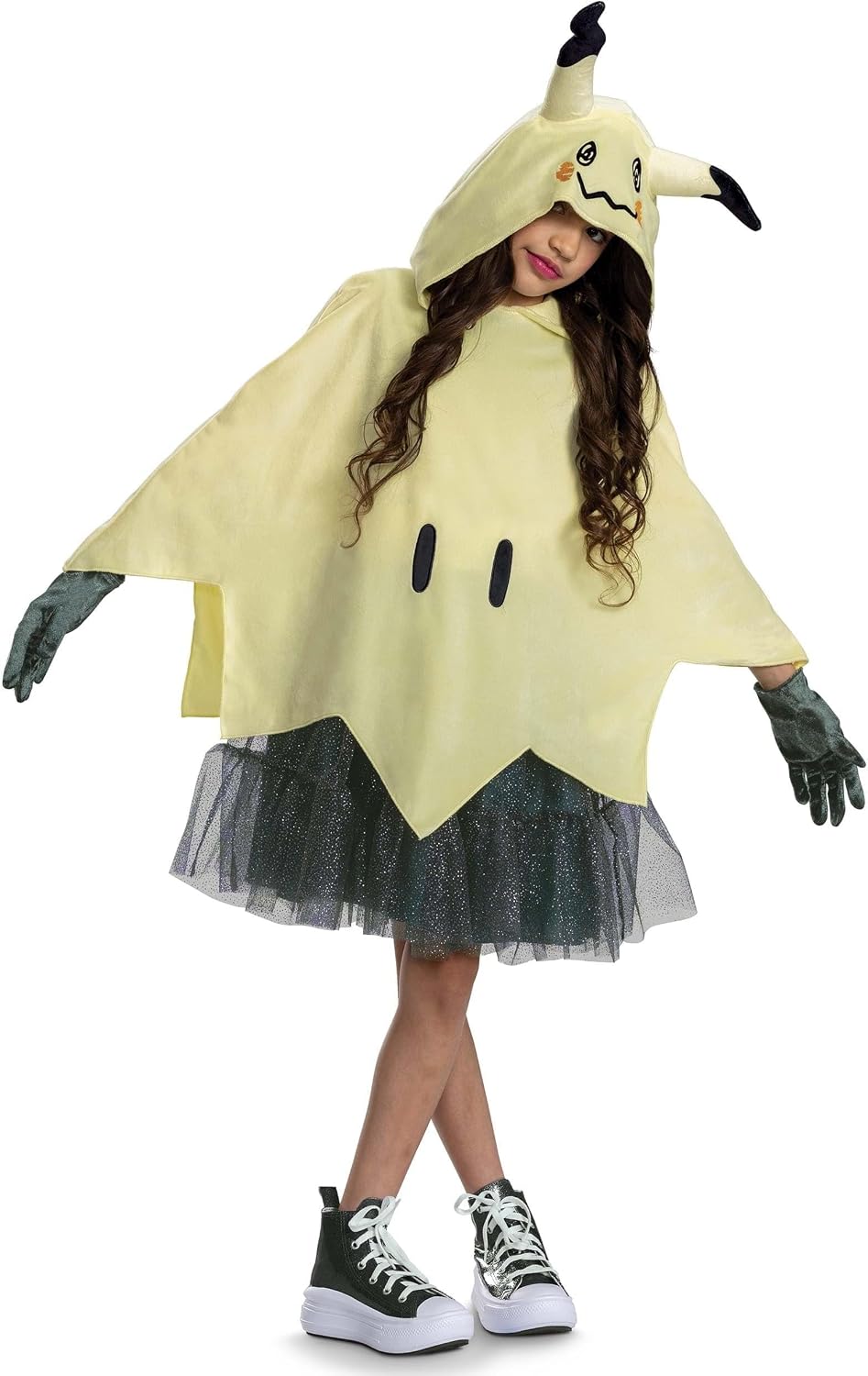 Cosfaire Deluxe Pokemon Mimikyu Girls Costume - Nintendo Pokemon Kids Outfit - Hooded Dress, Belt, Gloves 10-12 - View 5