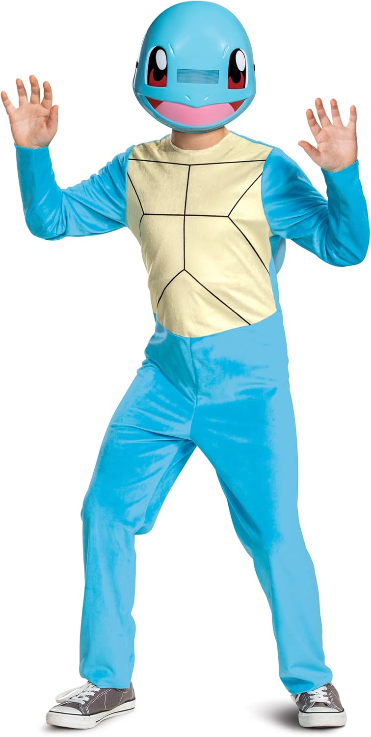 Cosfaire Pokemon Kids Squirtle Costume, Children's Classic Character Outfit