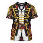 Cosfaire Anime Pirate Captain Tee Tuxedo T-Shirt Funny Cosplay Costume Tee Crewneck Short Sleeve Casual Top Unisex - View 7