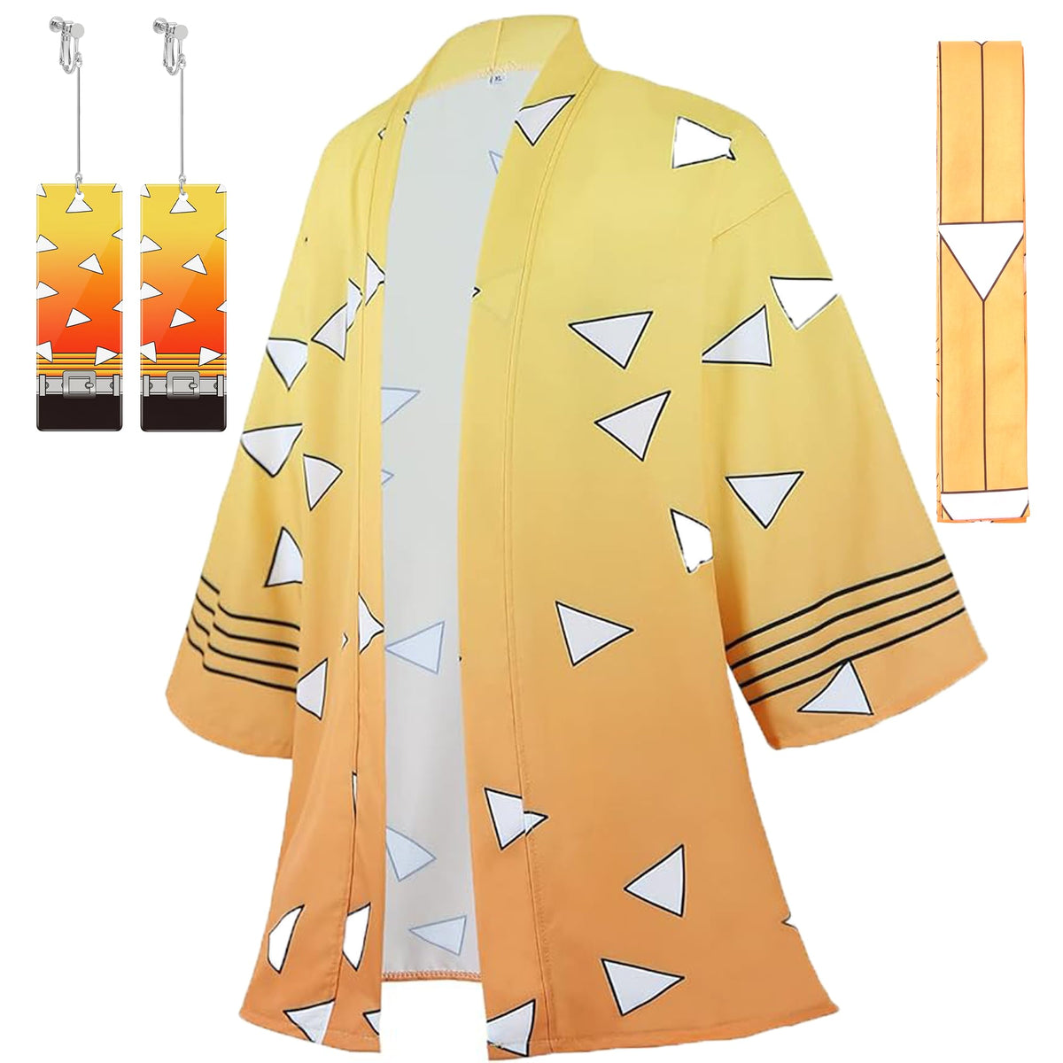 Cosfaire Anime Robes Tanjiro Cosplay Costume Zenitsu Kimono - View 14