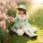 Cosfaire Girls French Floral Lolita Princess Puffy Dress - View 4