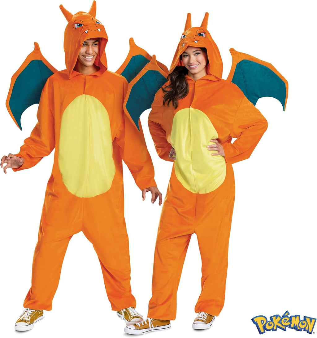 Cosfaire Charizard Costume, Deluxe Pokemon Halloween Costume with Hood and Wings, Adult Size - View 5