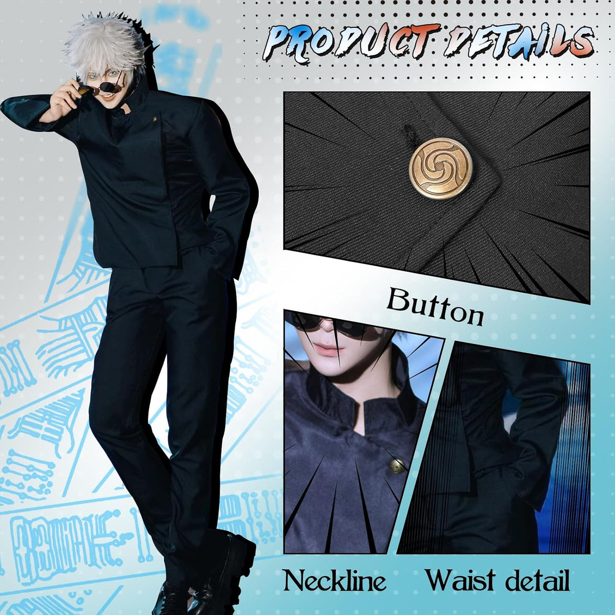 Cosfaire High School Cosplay Costume Uniform for Men Cosplay Outfit, Cosplay Set. - View 5