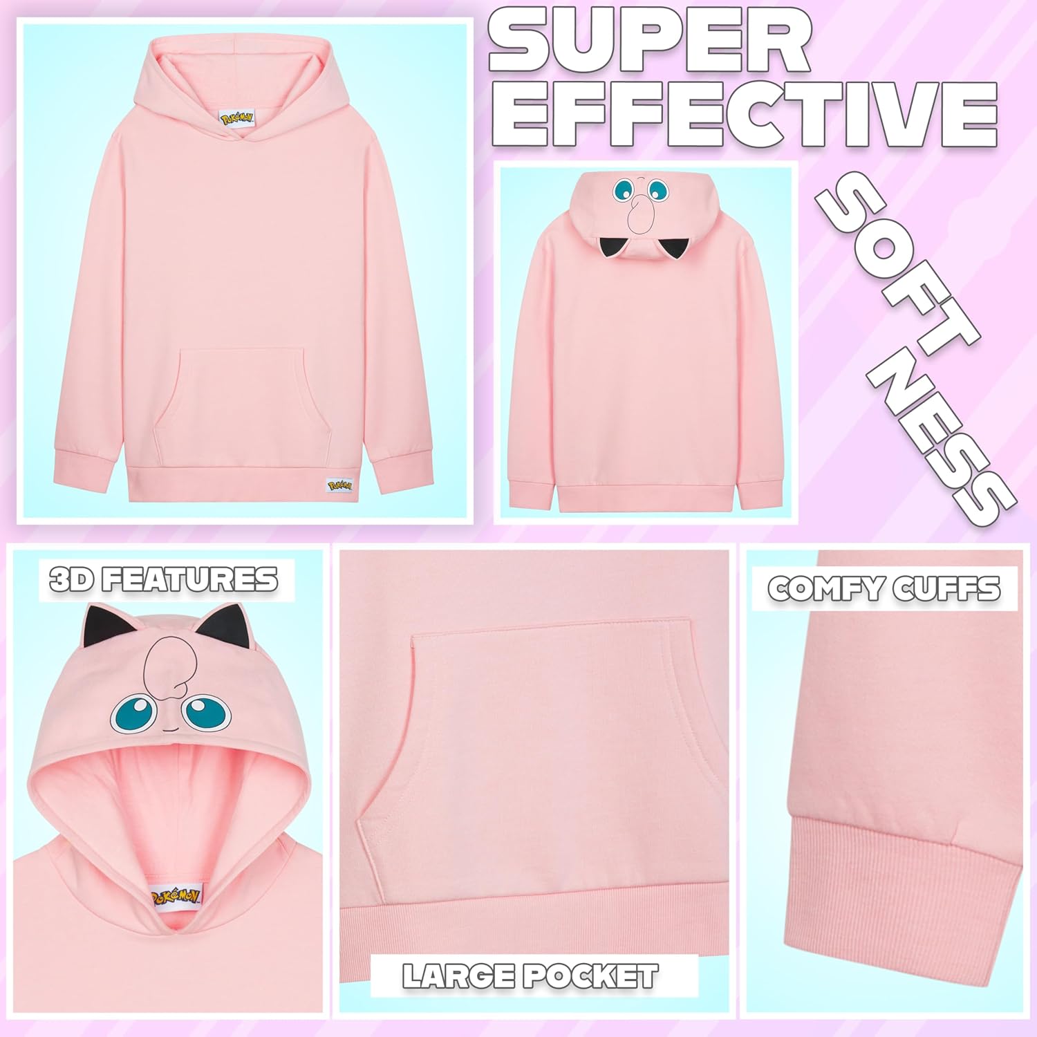 Cosfaire Pokemon Hoodie for Boys & Teens Hooded Sweatshirt Warm Anime Pikachu Sweater - View 5