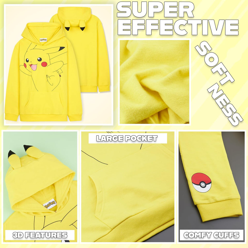 Cosfaire Pokemon Tracksuit Set Boys, Teens, 2 Pc Hoodie Joggers, Anime Hoodie Sweatpants Kids Clothes Teen Apparel, Gifts for Boys - View 4