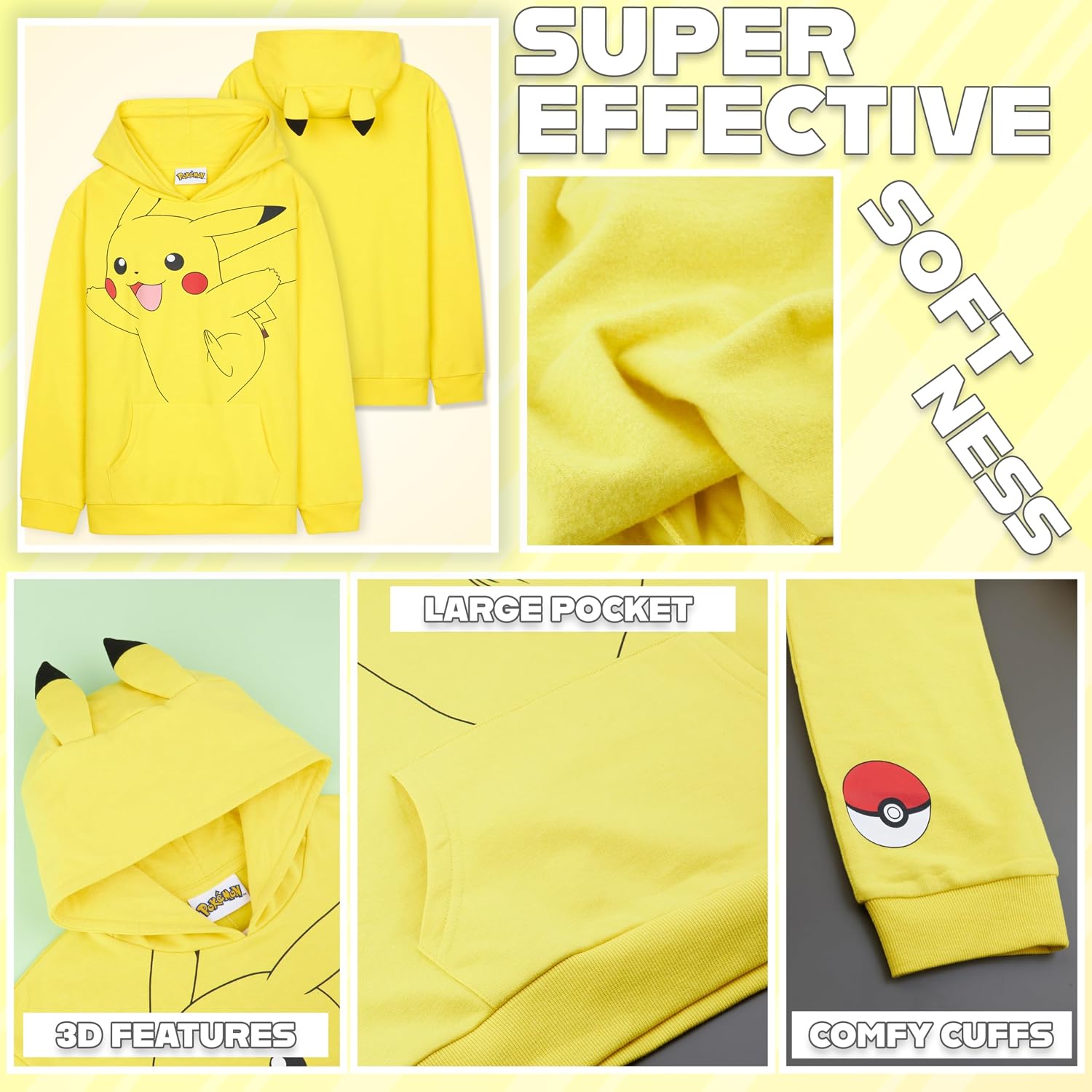 Cosfaire Pokemon Tracksuit Set Boys, Teens, 2 Pc Hoodie Joggers, Anime Hoodie Sweatpants Kids Clothes Teen Apparel, Gifts for Boys - View 4