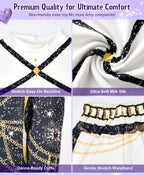 Cosfaire Girls Halloween Costume, Pop Singer Costume, Top Pants with Purple Braid for Cosplay Birthday Party, 4-12 Years - View 6