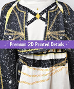 Cosfaire Girls Halloween Costume, Pop Singer Costume, Top Pants with Purple Braid for Cosplay Birthday Party, 4-12 Years - View 5